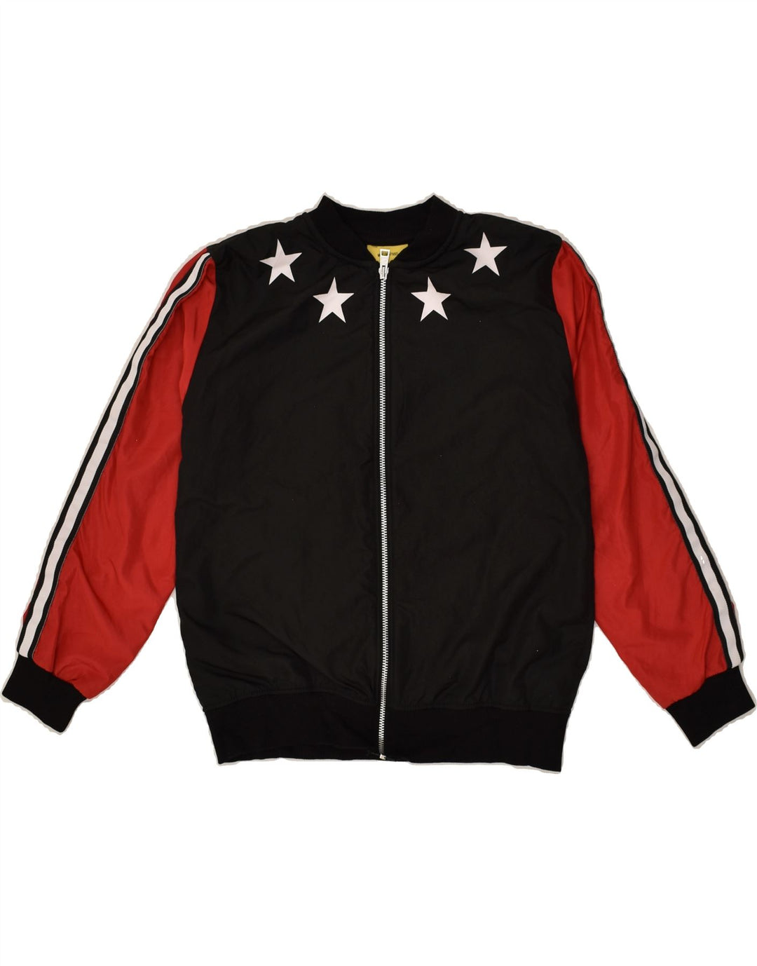 MAISON 9 PARIS Girls Graphic Bomber Jacket 11-12 Years Black Colourblock | Vintage Maison 9 Paris | Thrift | Second-Hand Maison 9 Paris | Used Clothing | Messina Hembry 