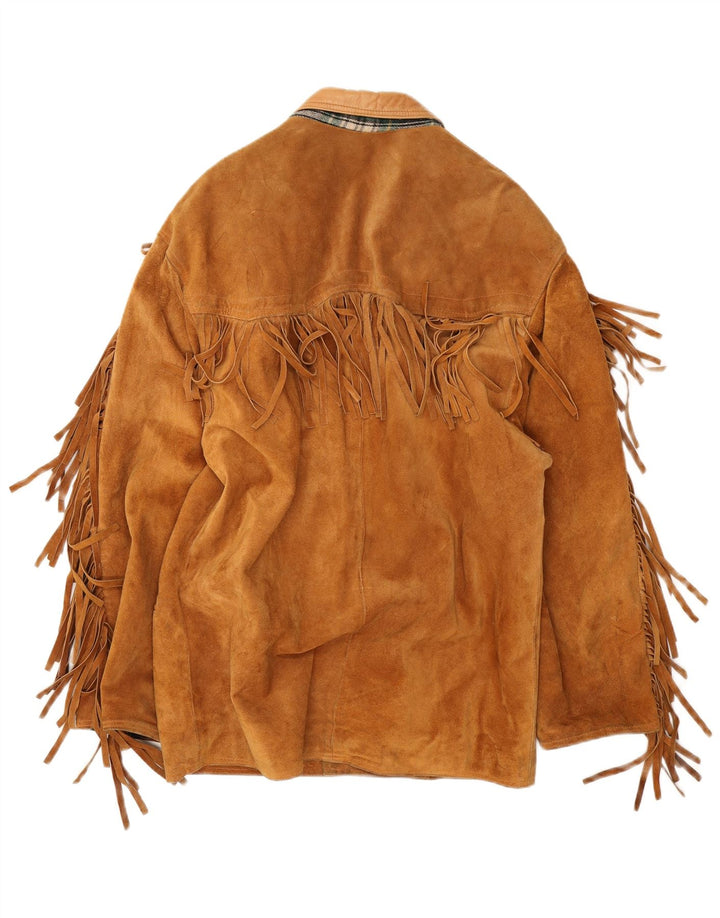 Vintage Mens Suede Jacket UK 40 Large Brown