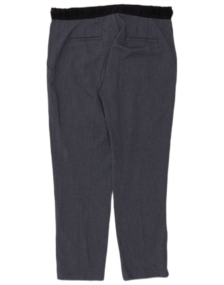 Marks & Spencer Womens Slim Suit Trousers XL W32 L28 Blue Polyester