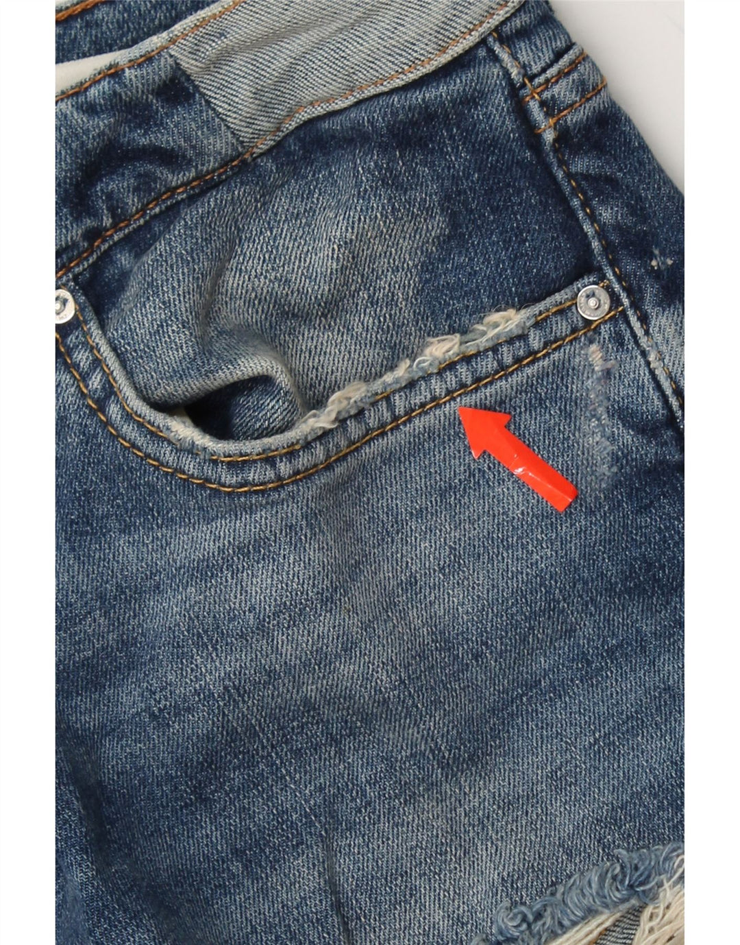 ZARA Womens Distressed Cropped Jeans EU 36 XS W26 L25 Blue Vintage Zara and Second-Hand Zara from Messina Hembry 
