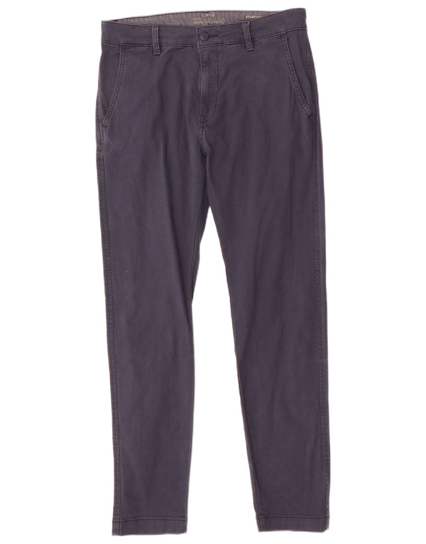 Levi's Mens Standard Slim Chino Trousers W30 L30 Navy Blue Cotton