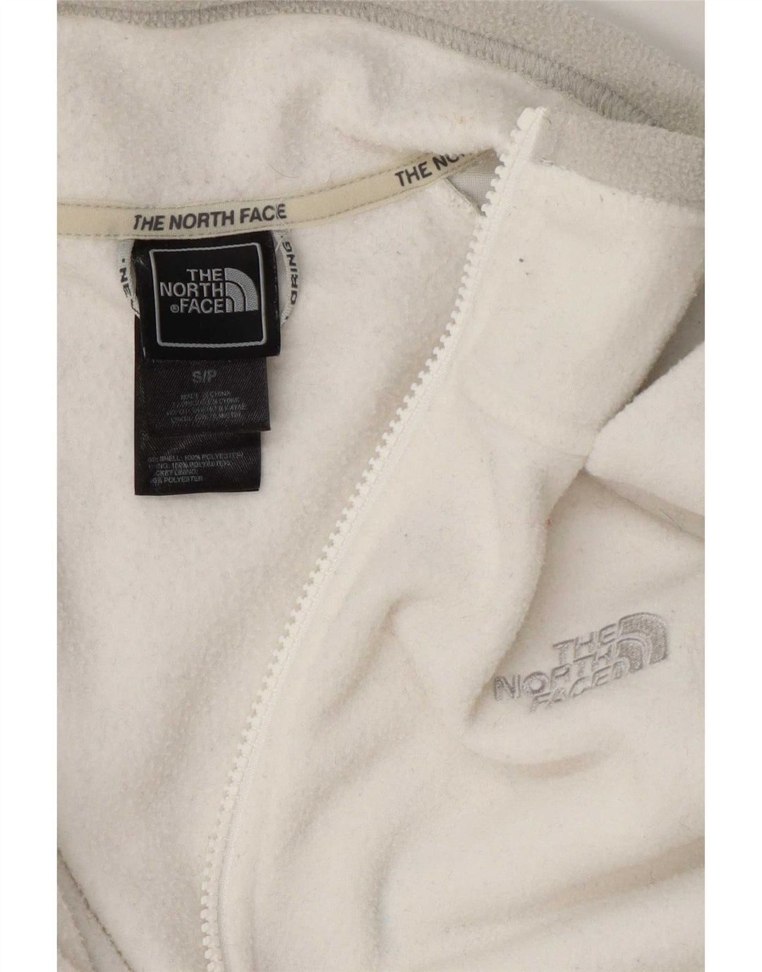 The North Face Womens Fleece Jacket UK 10 Small White Colourblock Polyester