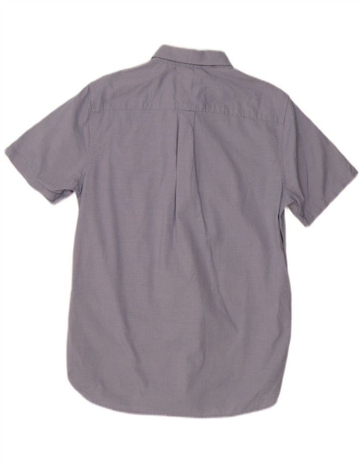 Superdry Mens Short Sleeve Regular Fit Shirt Medium Blue Cotton