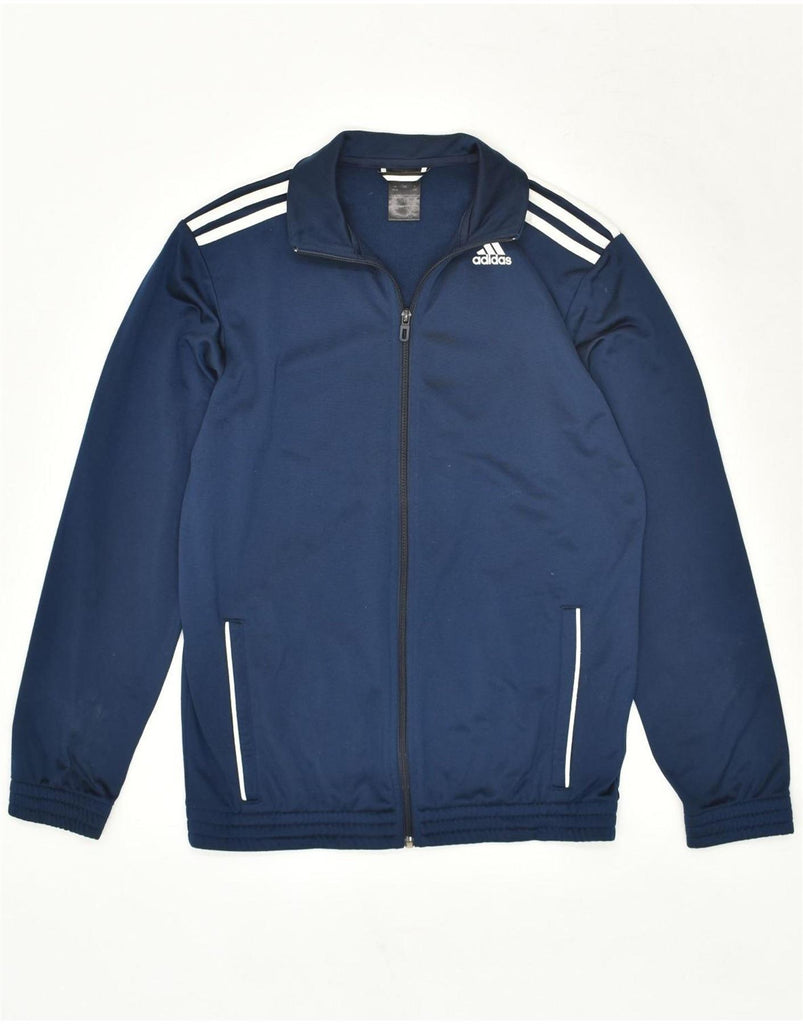 ADIDAS Mens Tracksuit Top Jacket UK 38/40 Medium Navy Blue Polyester Vintage Adidas and Second-Hand Adidas from Messina Hembry 