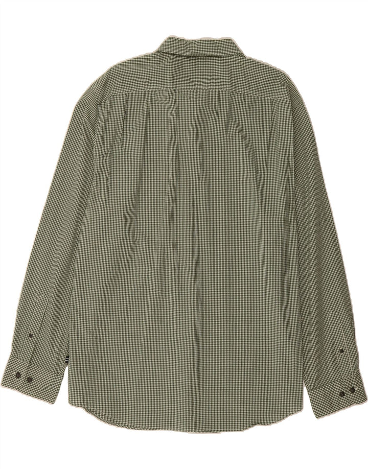 NAUTICA Mens Shirt 2XL Green Gingham Cotton Vintage Nautica and Second-Hand Nautica from Messina Hembry 
