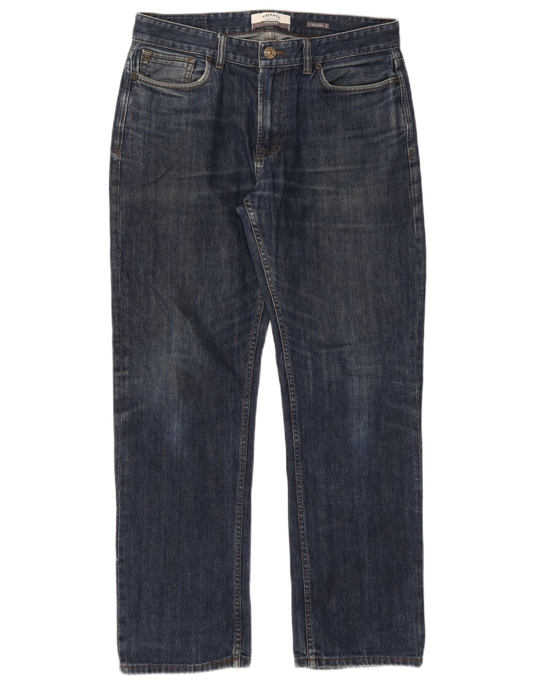 Fat Face Mens Straight Jeans W34 L30 Blue Cotton