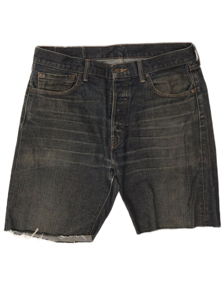 LEVI'S Mens 501 Denim Shorts W34 Large Blue Cotton