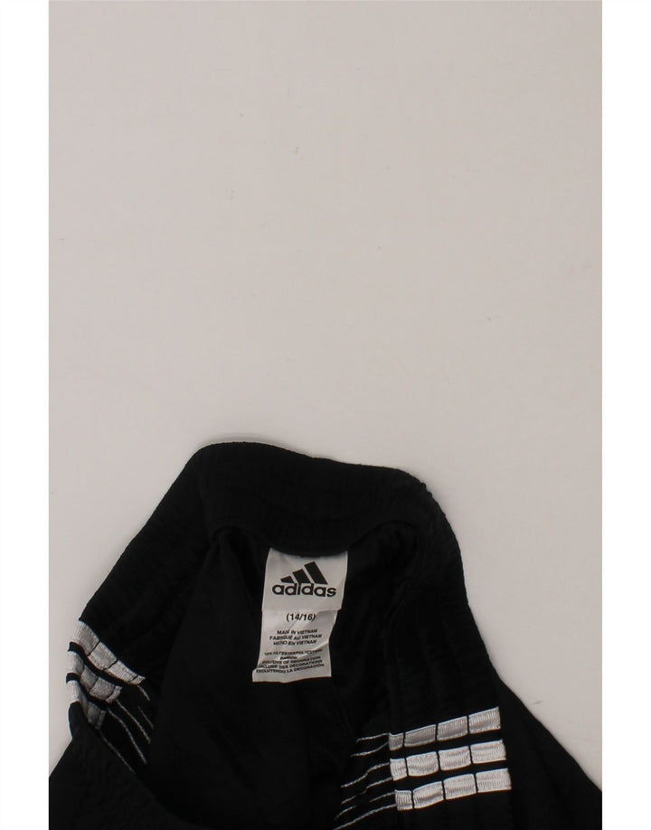 ADIDAS Boys Sport Shorts 14-15 Years  Black Polyester Vintage Adidas and Second-Hand Adidas from Messina Hembry 