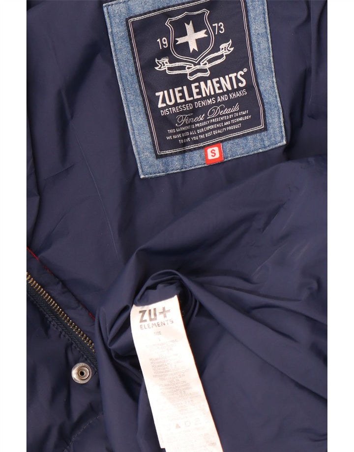 Zu Elements Womens Padded Jacket UK 36 Small Navy Blue Polyamide