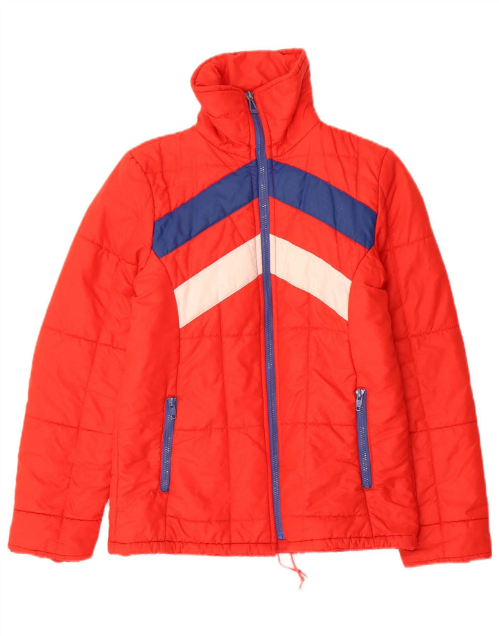 Elite Girls Padded Jacket 13-14 Years Red Colourblock Polyamide