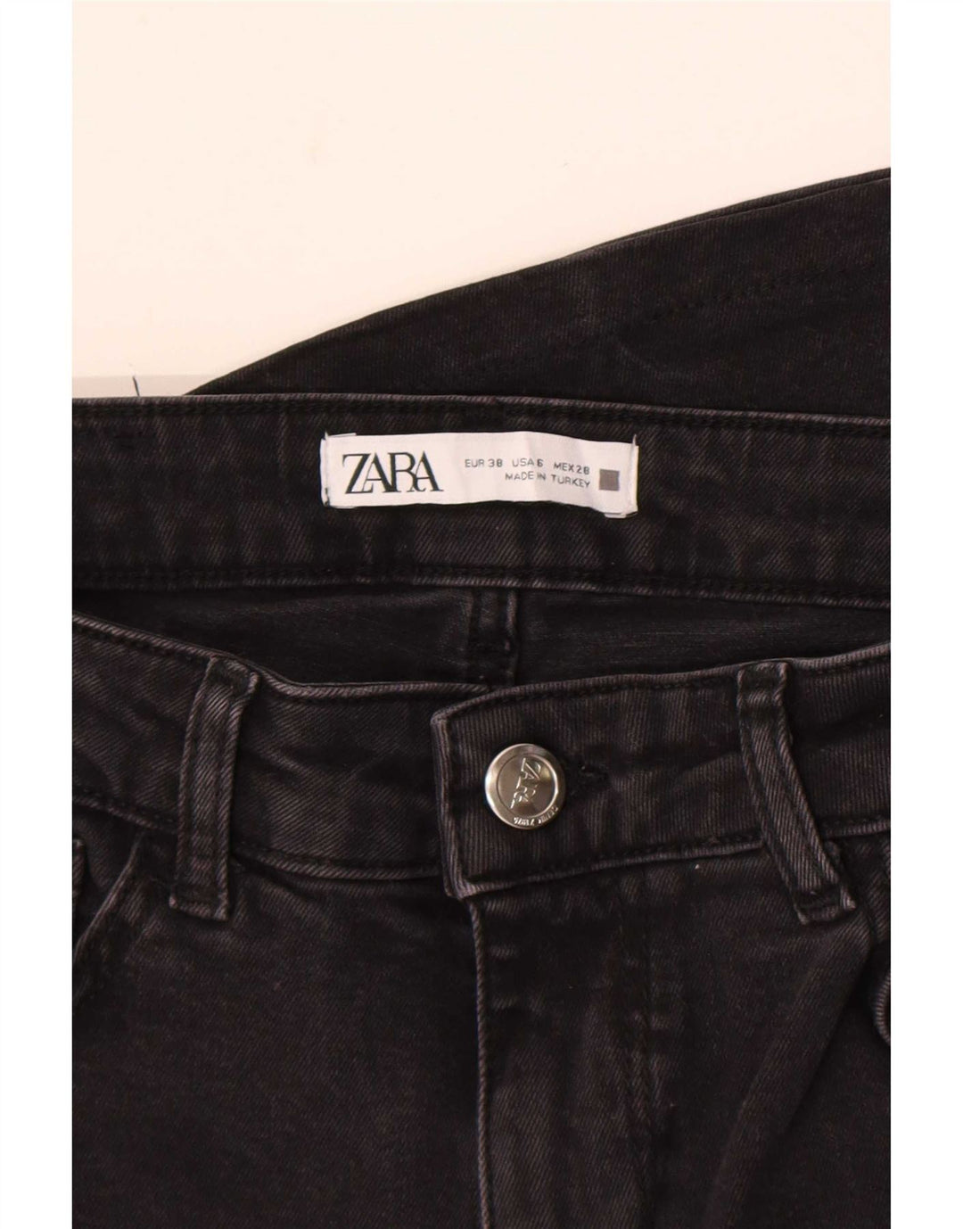 Zara Womens Flared Jeans EU 38 Small W28 L32 Black