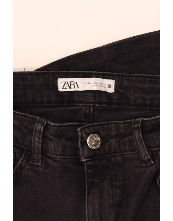 Zara Womens Flared Jeans EU 38 Small W28 L32 Black