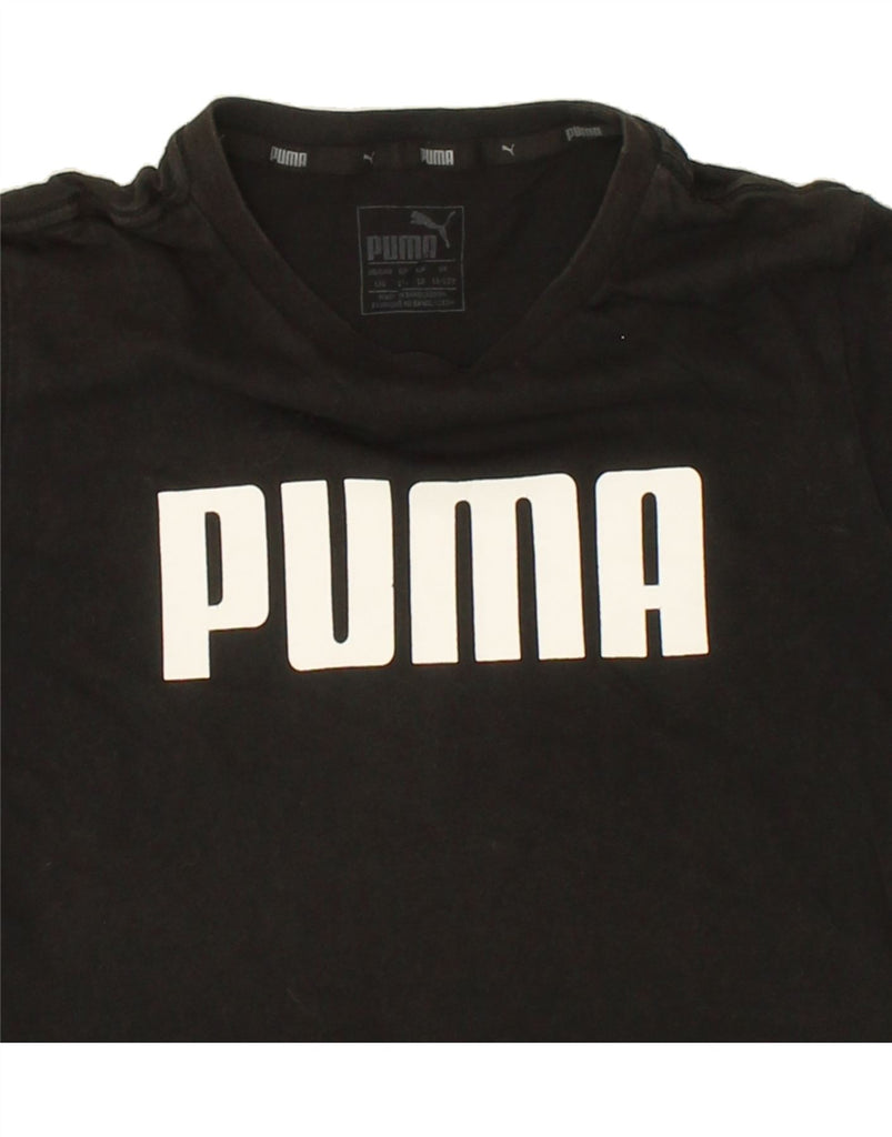 PUMA Boys Graphic T-Shirt Top 11-12 Years Black Vintage Puma and Second-Hand Puma from Messina Hembry 