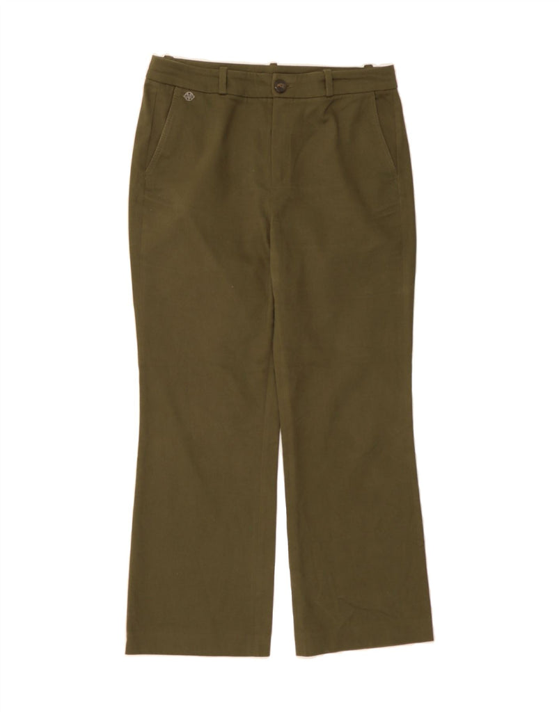 MASSIMO DUTTI Womens Straight Chino Trousers EU 40 Medium W30 L27 Khaki Vintage Massimo Dutti and Second-Hand Massimo Dutti from Messina Hembry 