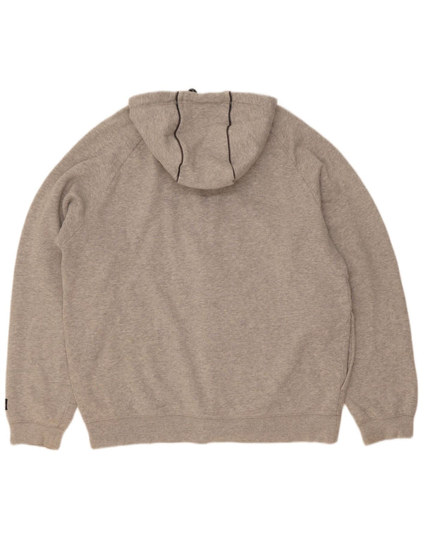 Umbro Mens Zip Hoodie Sweater XL Grey Colourblock Cotton