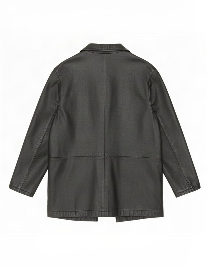 Privilegi Womens Leather Jacket IT 46 Large Black