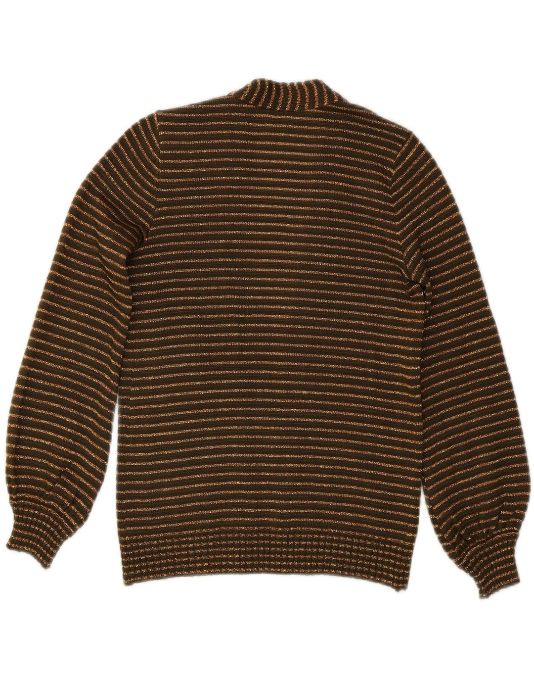 VINTAGE Womens Open Cardigan Sweater UK 8 Small Brown Striped Vintage Vintage and Second-Hand Vintage from Messina Hembry 