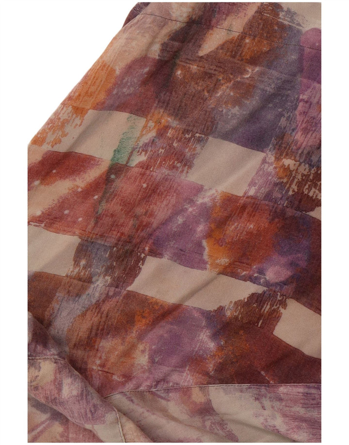 EQUIPE Mens Abstract Pattern Short Sleeve Shirt Large Multicoloured