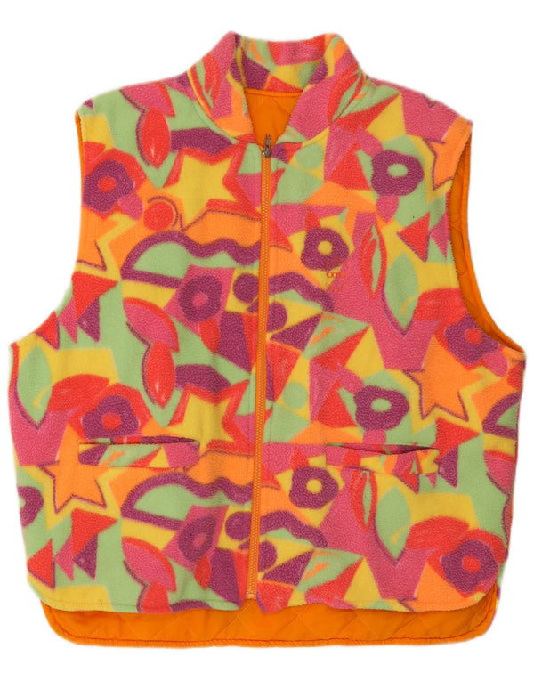 Vintage Mens Fleece Gilet UK 42 XL Multicoloured Geometric