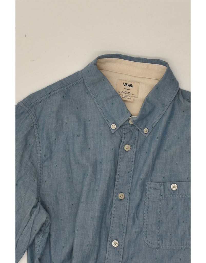 VANS Mens Shirt Small Blue Spotted Cotton | Vintage Vans | Thrift | Second-Hand Vans | Used Clothing | Messina Hembry 