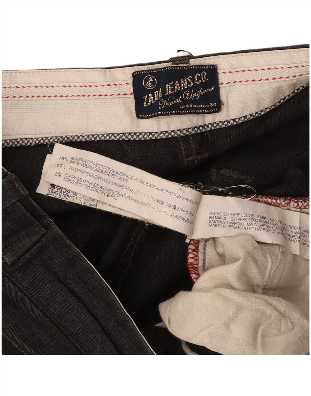 Zara Mens Slim Jeans EU 44 Large W34 L33 Black Cotton