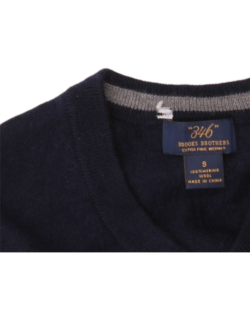 BROOKS BROTHERS Mens 346 Vest Tank Top Small Navy Blue Merino Wool Vintage Brooks Brothers and Second-Hand Brooks Brothers from Messina Hembry 