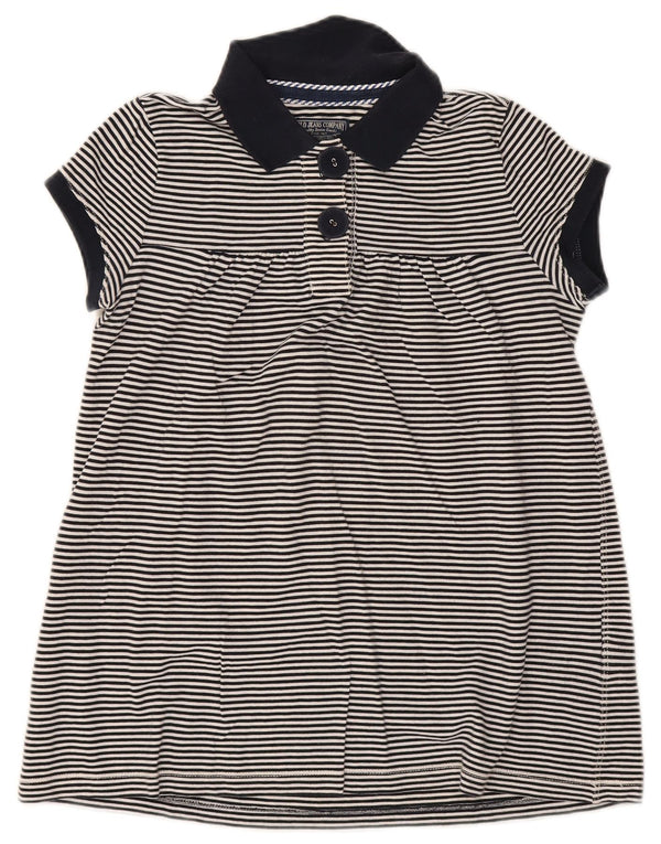 Polo Ralph Lauren Girls Dress 6-7 Years Small Navy Blue Pinstripe Cotton