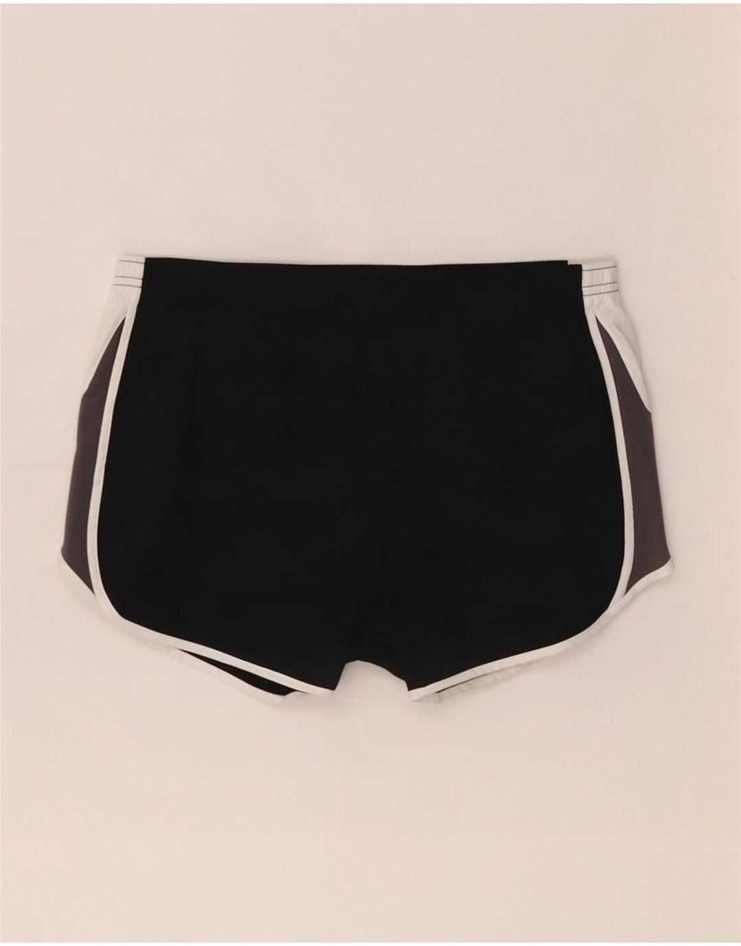 Nike Womens Dri Fit Sport Shorts UK 14 Medium Black Colourblock Polyester