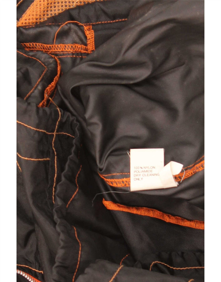 Vintage Mens Rain Jacket UK 42 XL Black Colourblock Nylon