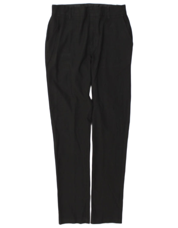 Marks & Spencer Boys Slim Suit Trousers 13-14 Years W27 L29 Black Polyester