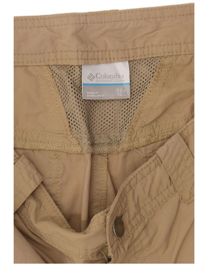 COLUMBIA Mens Cargo Shorts W32 Medium Beige Nylon