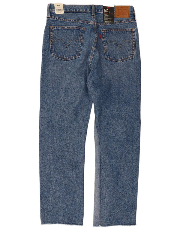 Levi's Womens 501 Straight Jeans W31 L28 Blue Colourblock Cotton