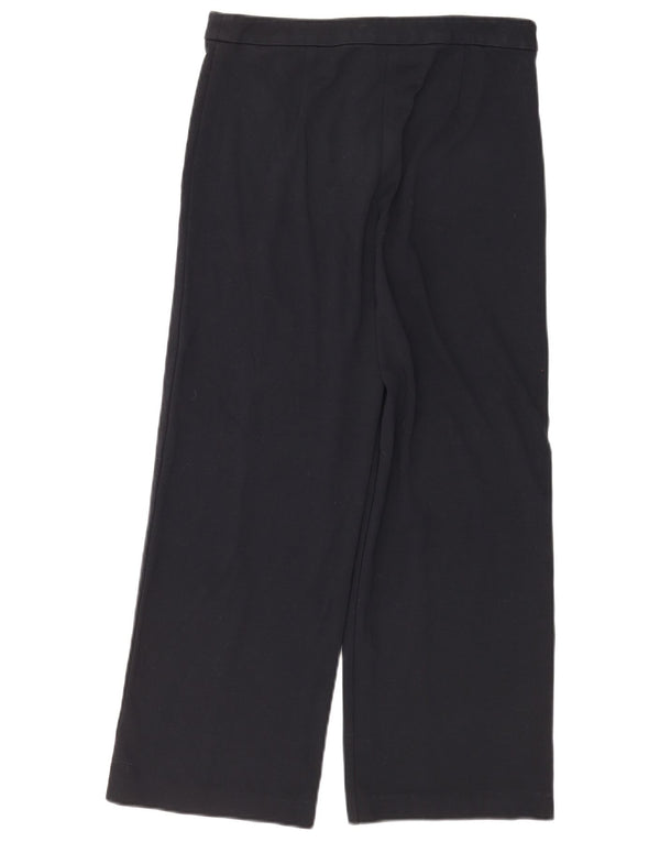 Marks & Spencer Womens Casual Trousers UK 10 Small W28 L27 Navy Blue