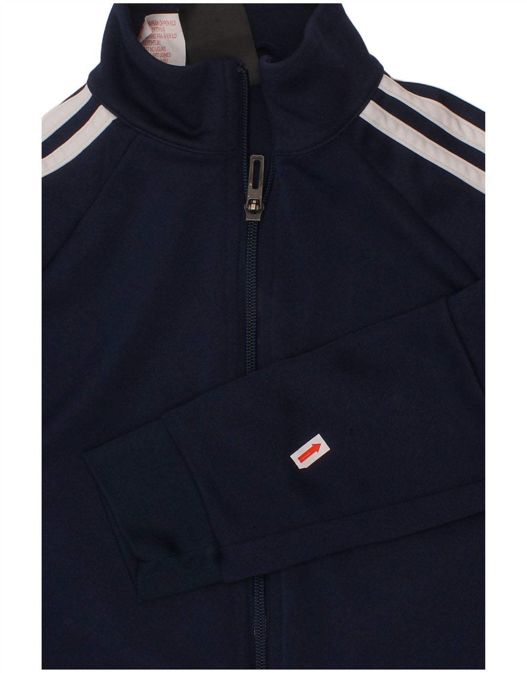 ADIDAS Boys Climalite Tracksuit Top Jacket 7-8 Years Navy Blue Polyester