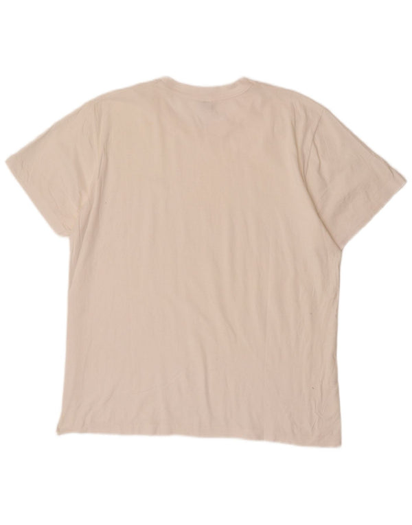 Fila Mens T-Shirt Top XL Off White