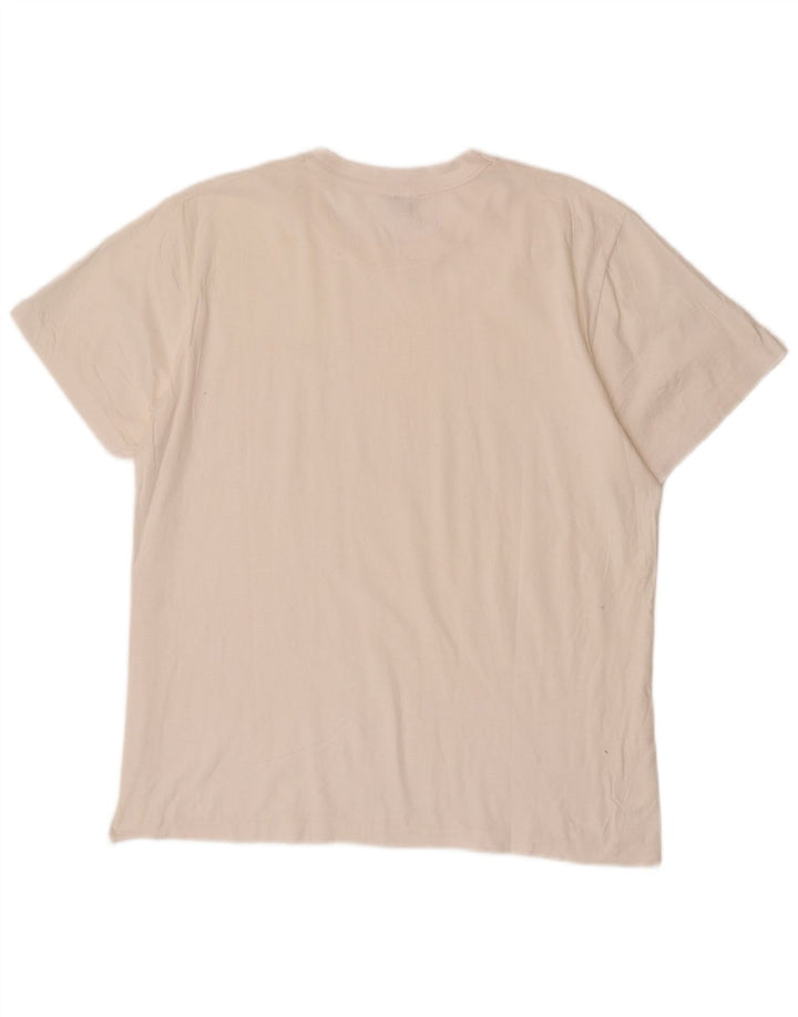 Fila Mens T-Shirt Top XL Off White