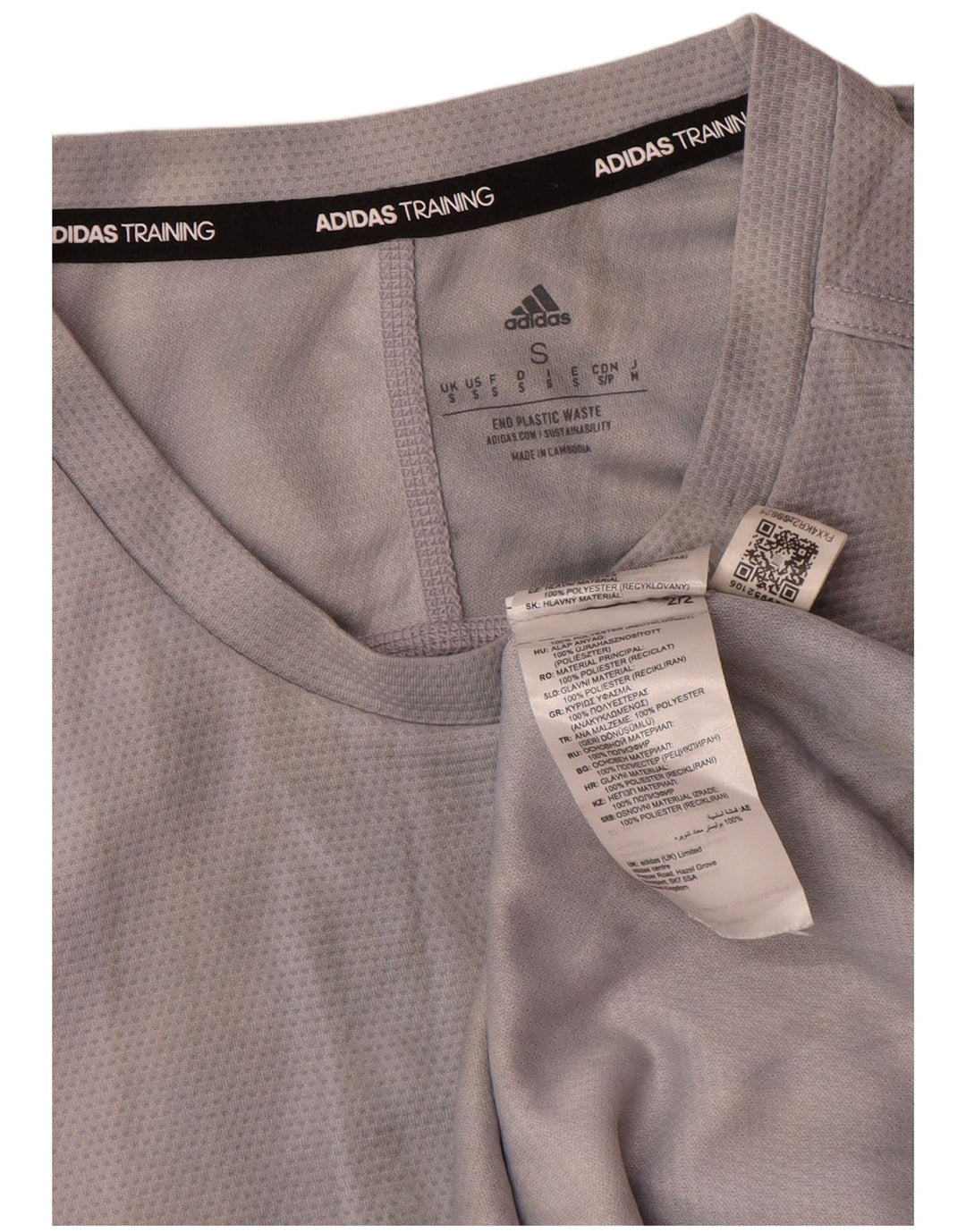 Adidas Mens Aeroready Graphic T-Shirt Top Small Grey Tie Dye Polyester