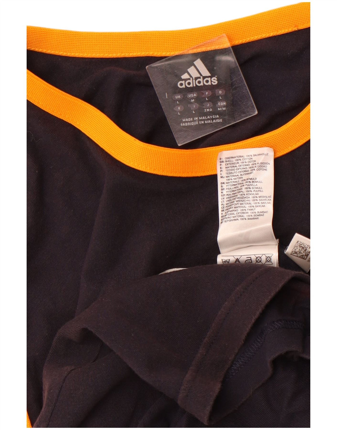 ADIDAS Mens Graphic Vest Top Large Navy Blue Cotton Sports