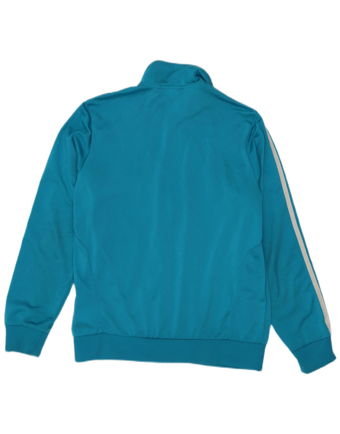 Adidas Boys Tracksuit Top Jacket 13-14 Years Blue Colourblock Polyester