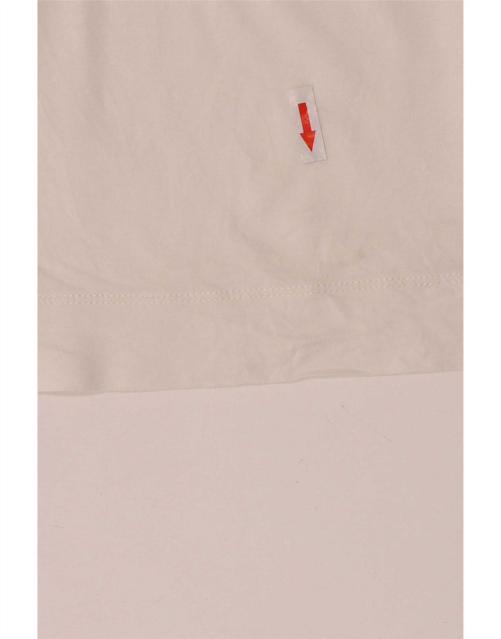 Emporio Armani Mens T-Shirt Top Medium White Colourblock Lyocell