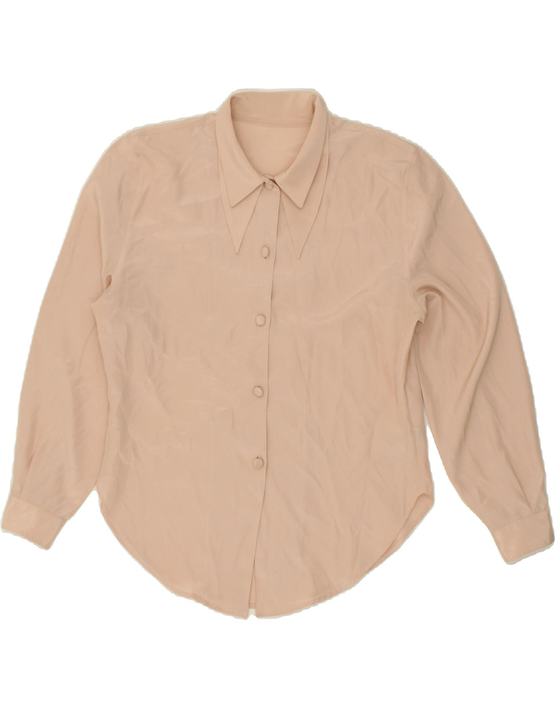 VINTAGE Womens Shirt Blouse UK 10 Small Beige
