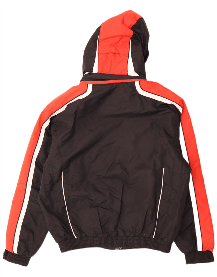 AST Mens Hooded Ski Jacket UK 40 Large Black Colourblock Polyamide