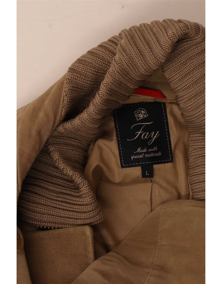 Fay Mens Double Breasted Blazer Jacket UK 40 Large Beige