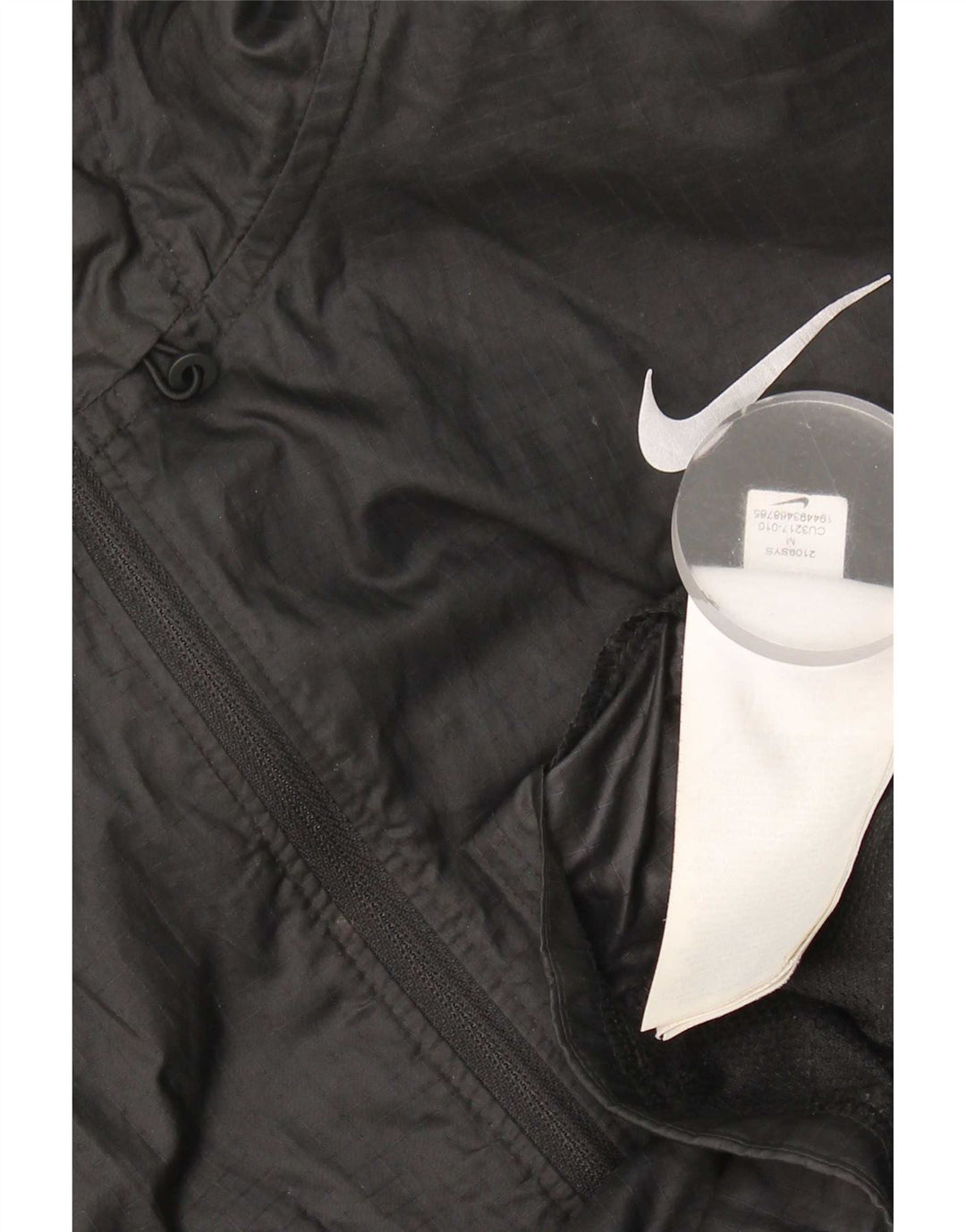 Nike Womens Hooded Rain Jacket UK 14 Medium Black Polyester