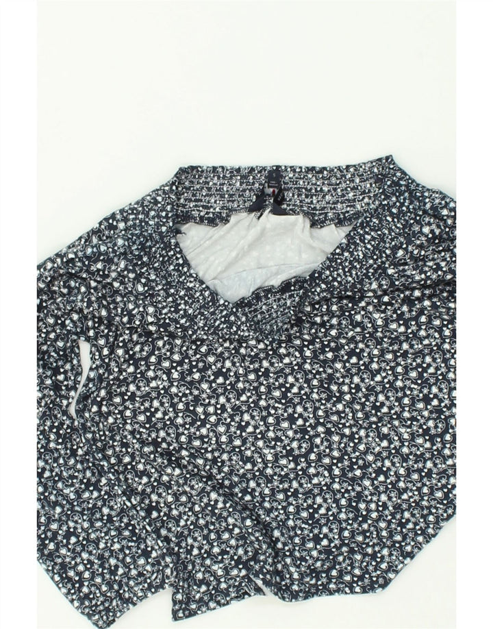 TOMMY HILFIGER Girls Long Sleeve Blouse Top 4-5 Years Navy Blue Viscose | Vintage Tommy Hilfiger | Thrift | Second-Hand Tommy Hilfiger | Used Clothing | Messina Hembry 