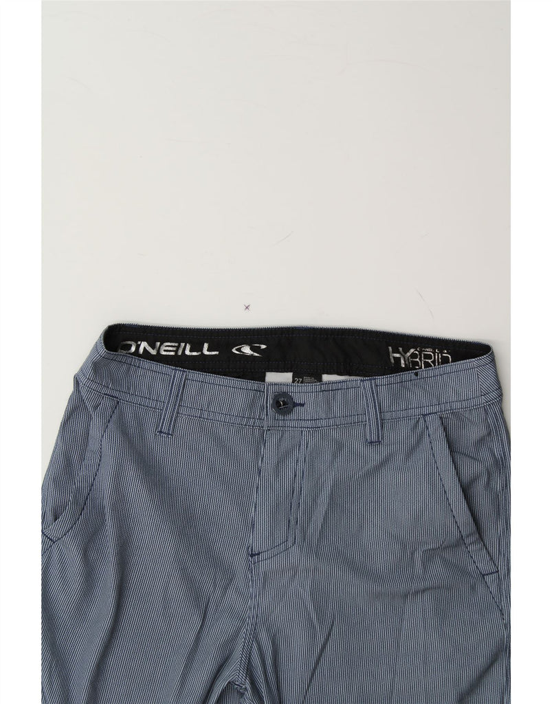 O'NEILL Mens Chino Shorts W27 XS Blue Pinstripe Polyester Vintage O'Neill and Second-Hand O'Neill from Messina Hembry 