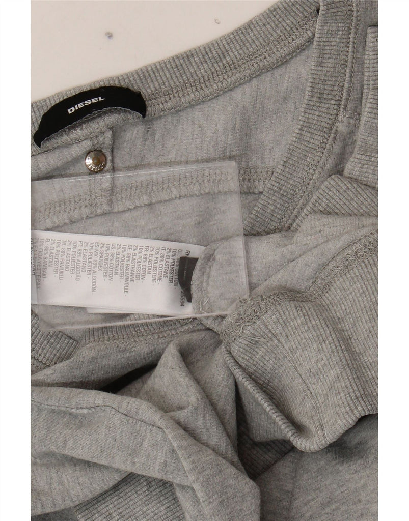 DIESEL Womens Graphic Sweatshirt Jumper UK 16 Large Grey Cotton Vintage Diesel and Second-Hand Diesel from Messina Hembry 