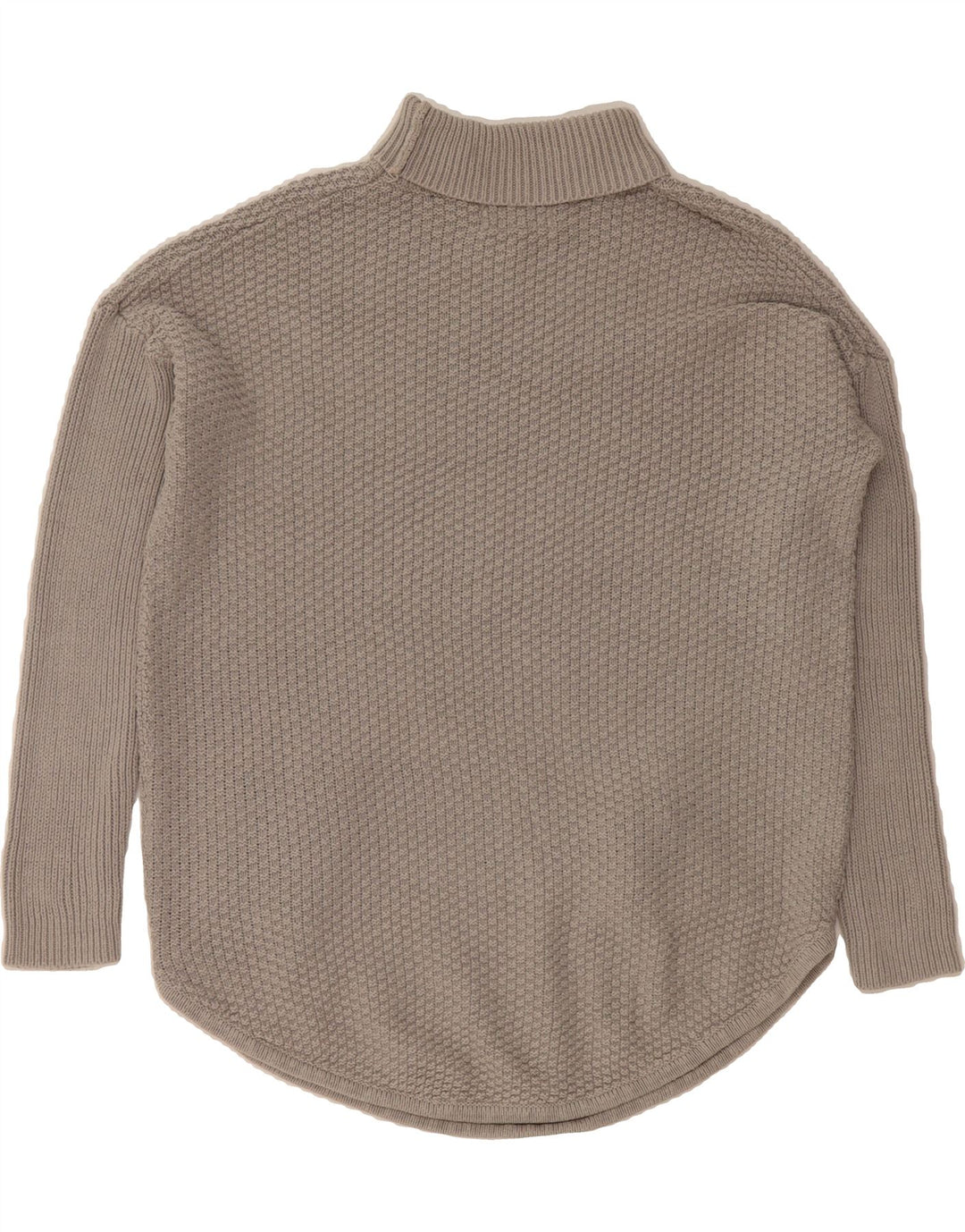 JOULES Womens Oversized Roll Neck Jumper Sweater UK 8 Small Grey Cotton Vintage Joules and Second-Hand Joules from Messina Hembry 