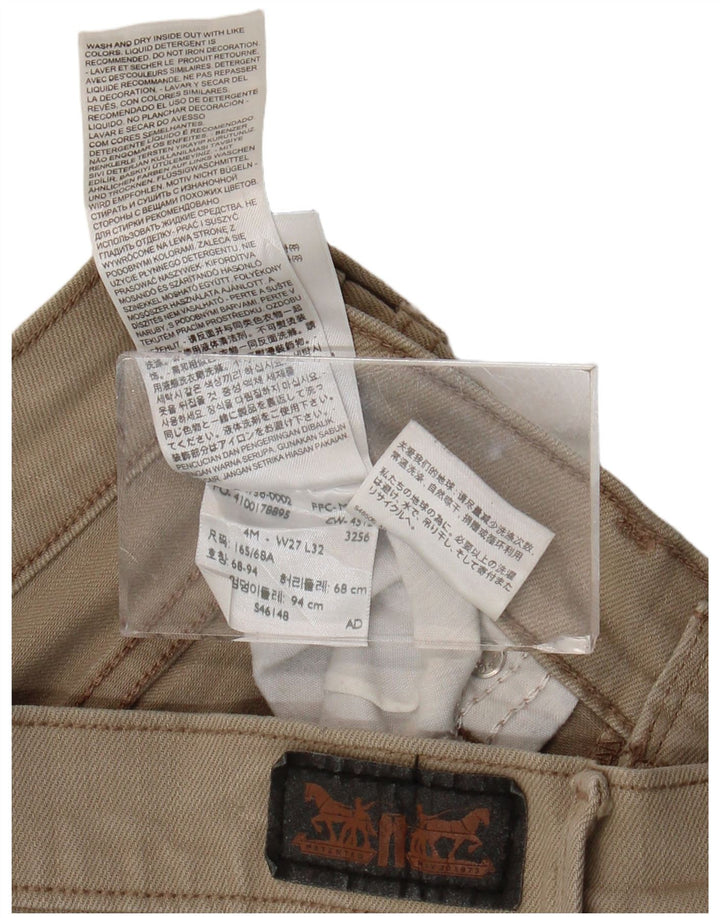 LEVI'S Womens 505 Denim Shorts W27 Small  Beige Cotton