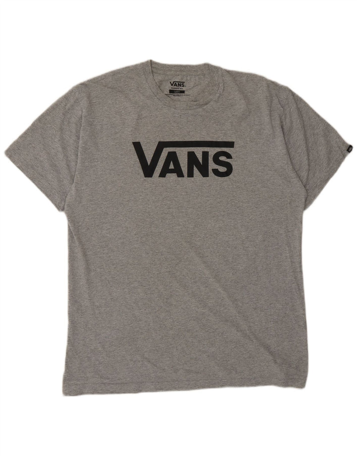 Vans Mens Classic Fit Graphic T-Shirt Top Large Grey Cotton